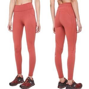 Lululemon Time To Sweat Tight 28" Brick Rose Women's Leggings Size 2